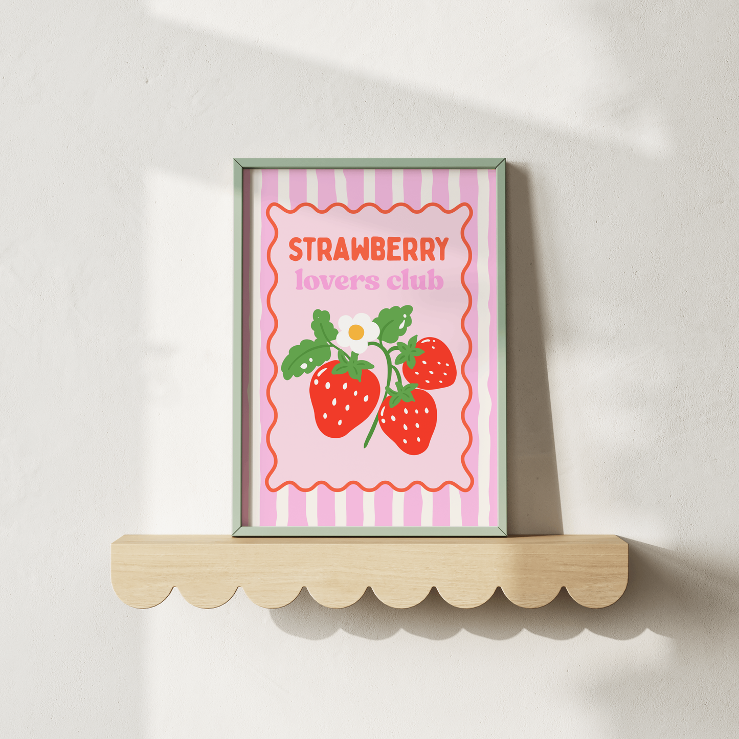 Strawberry Lovers Club Poster Print