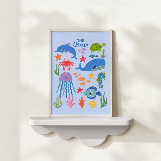 The Ocean Sea Animals Poster Print