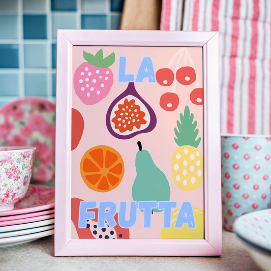 La Frutta Print (Peach Pink)