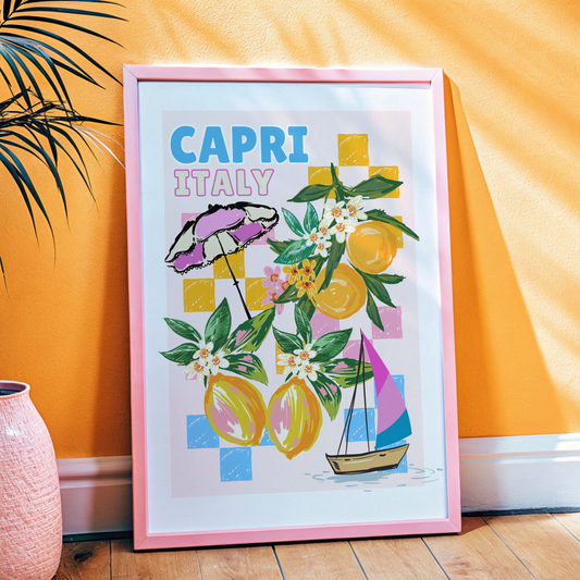 Capri Italy Summer Print