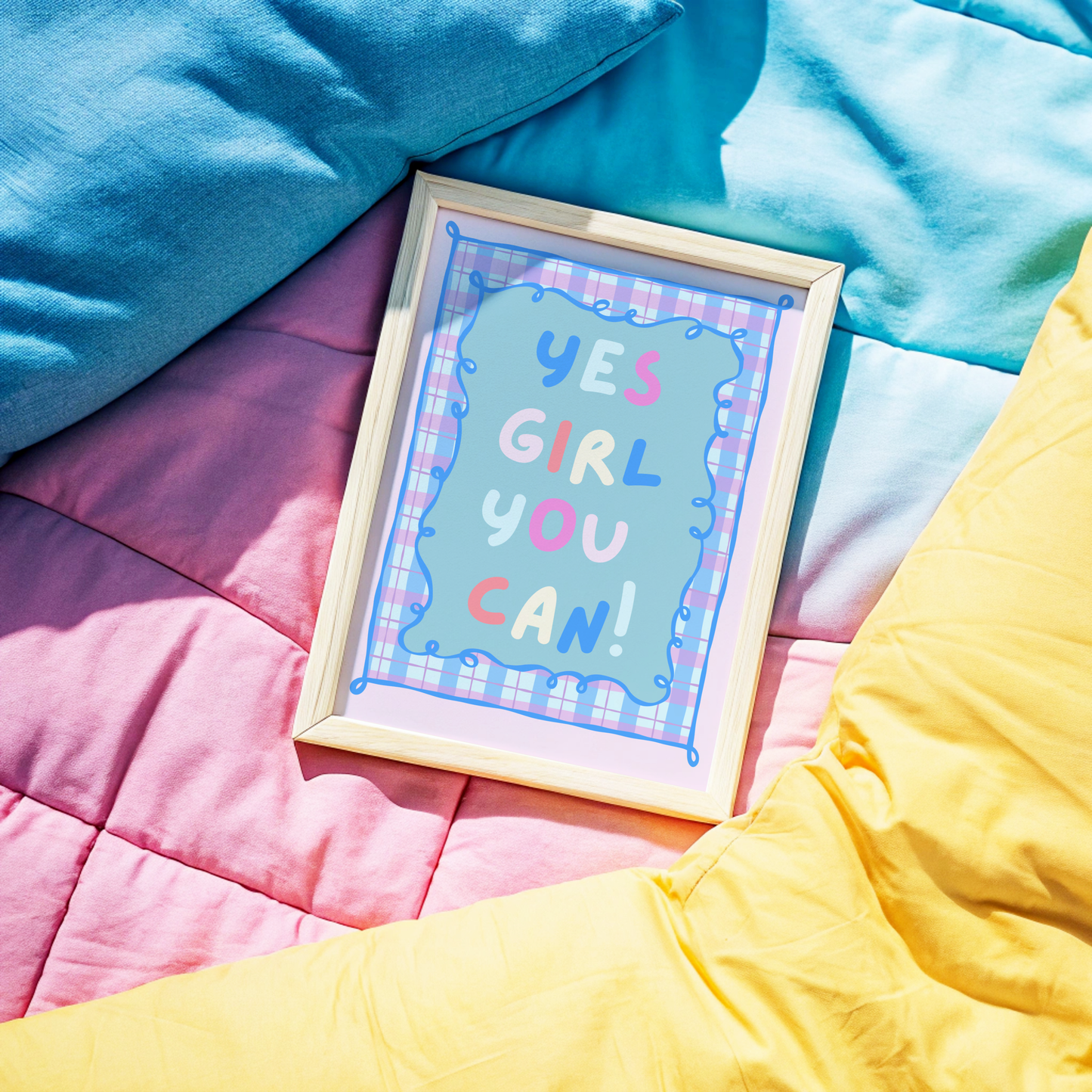 Yes Girl You Can Poster Print
