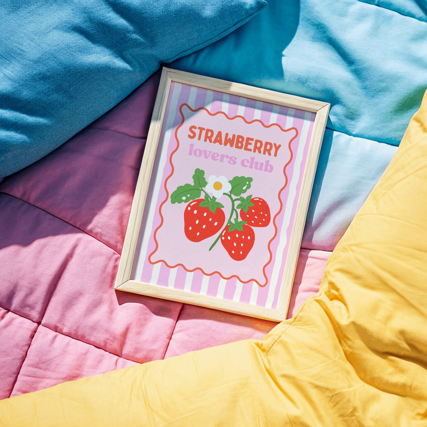 Strawberry Lovers Club Poster Print