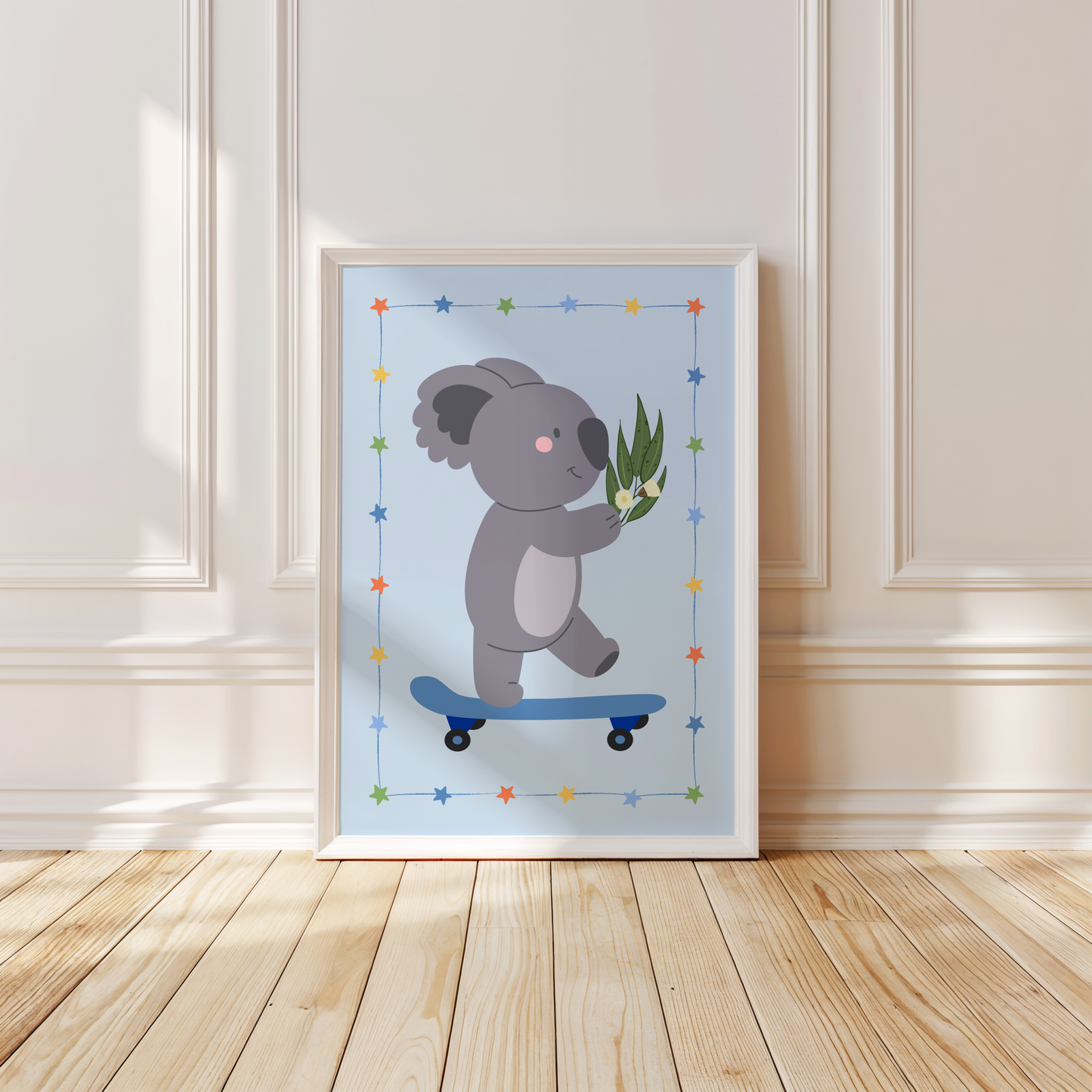 Koala On A Skateboard Poster Print