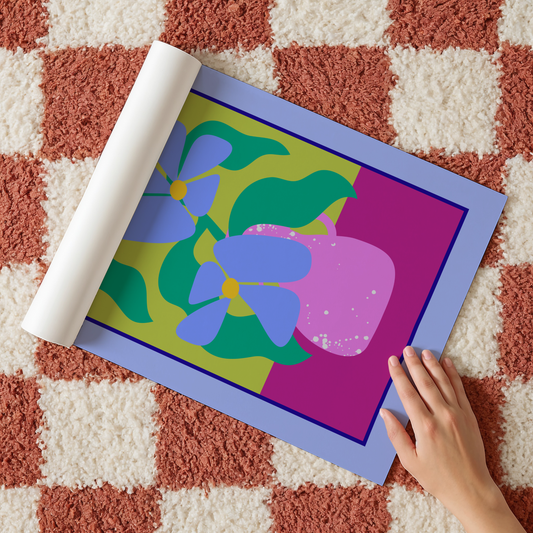 Whimsical Floral Abstract Print