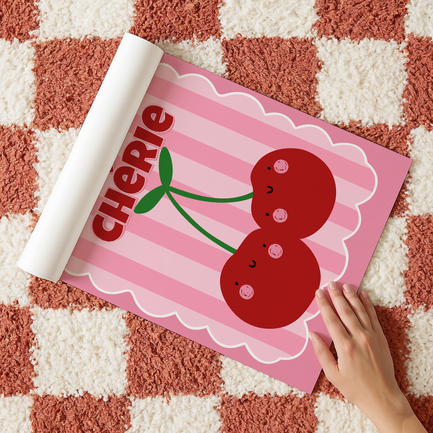 Ma Cherie Red Cherries Poster Print