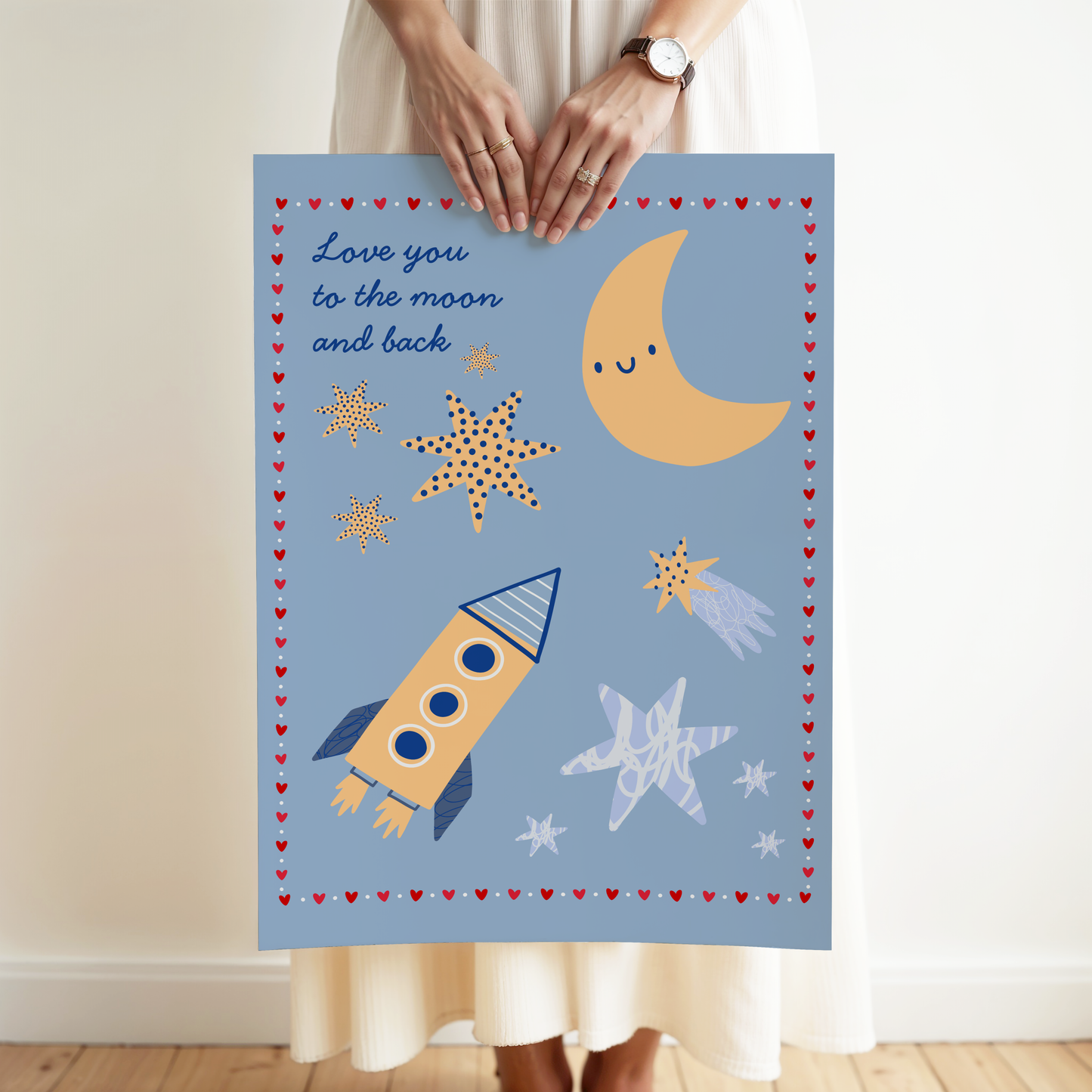 Love You To The Moon And Back Poster Print