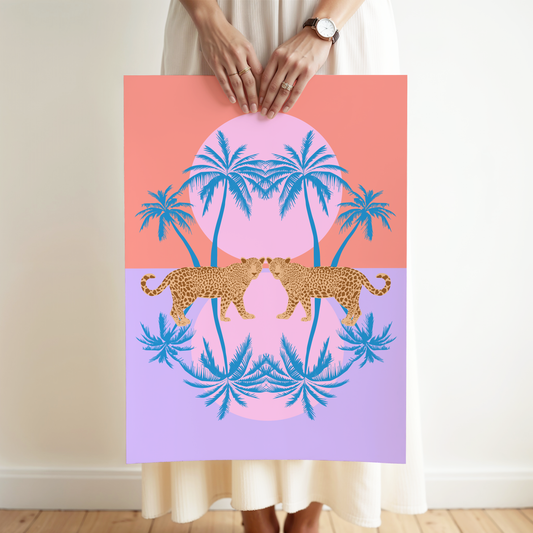 Jaguar Abstract Symmetry Print