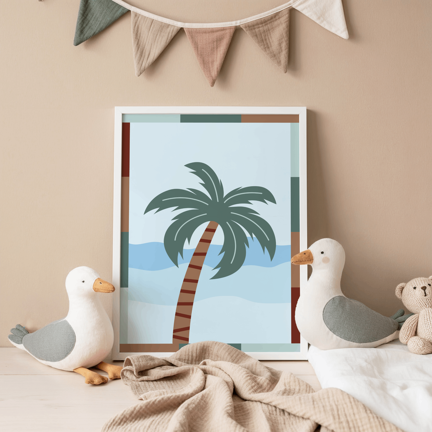Coastal Palm Tree Poster Print
