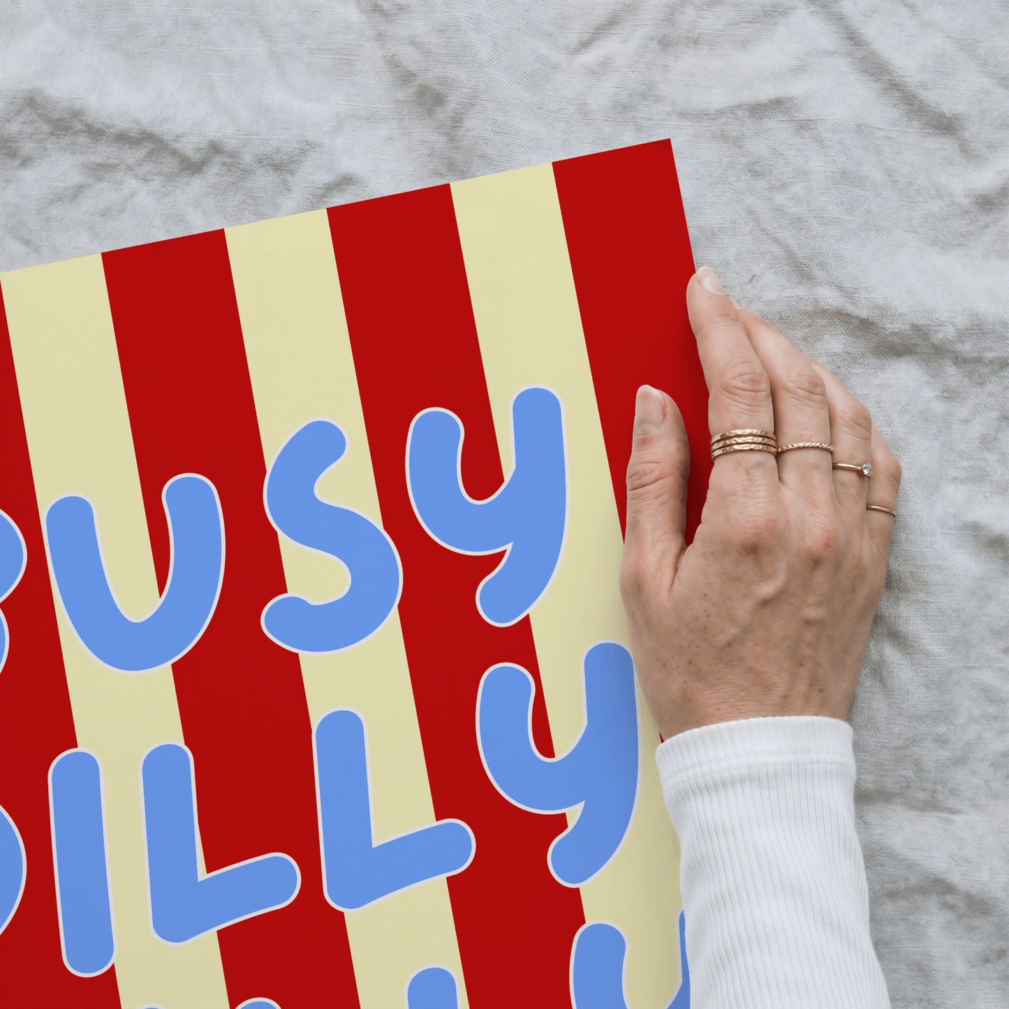 Busy Dilly Dallying Poster Print (Blue)