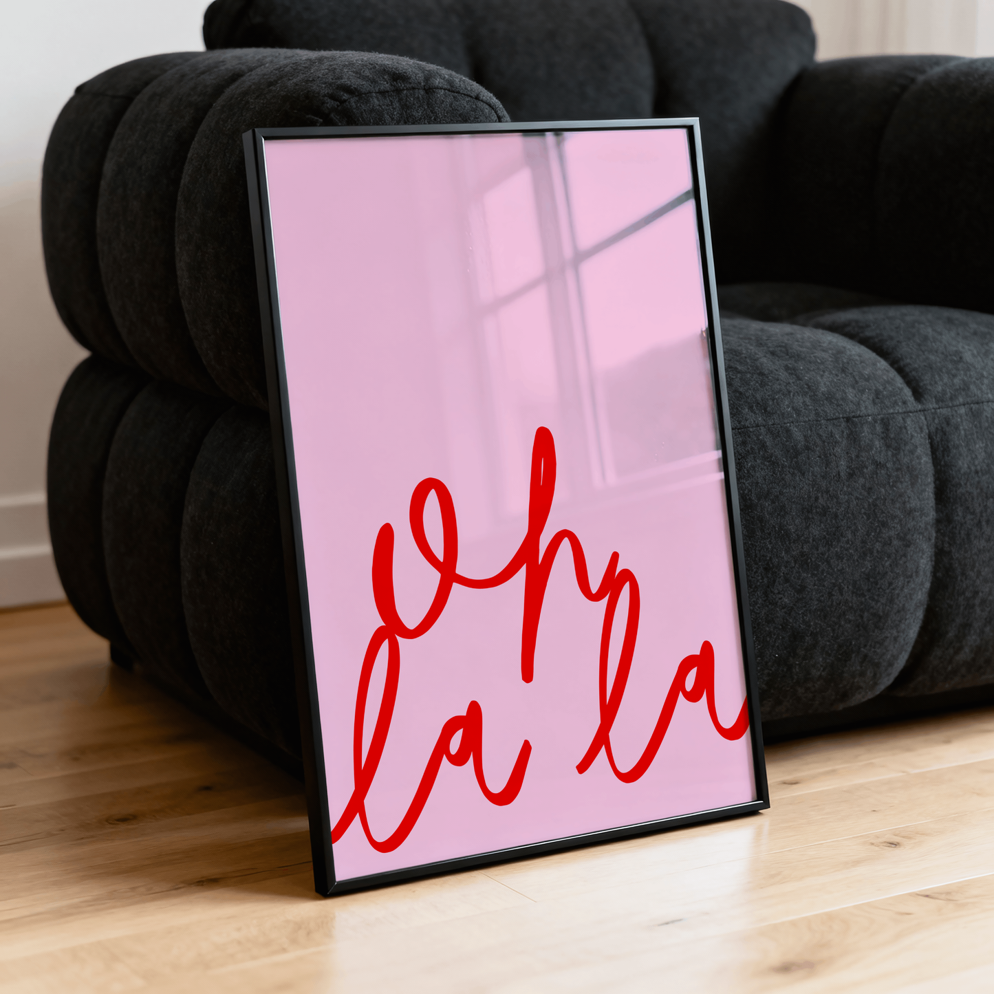 Oh La La Poster Print (Pink and Red)