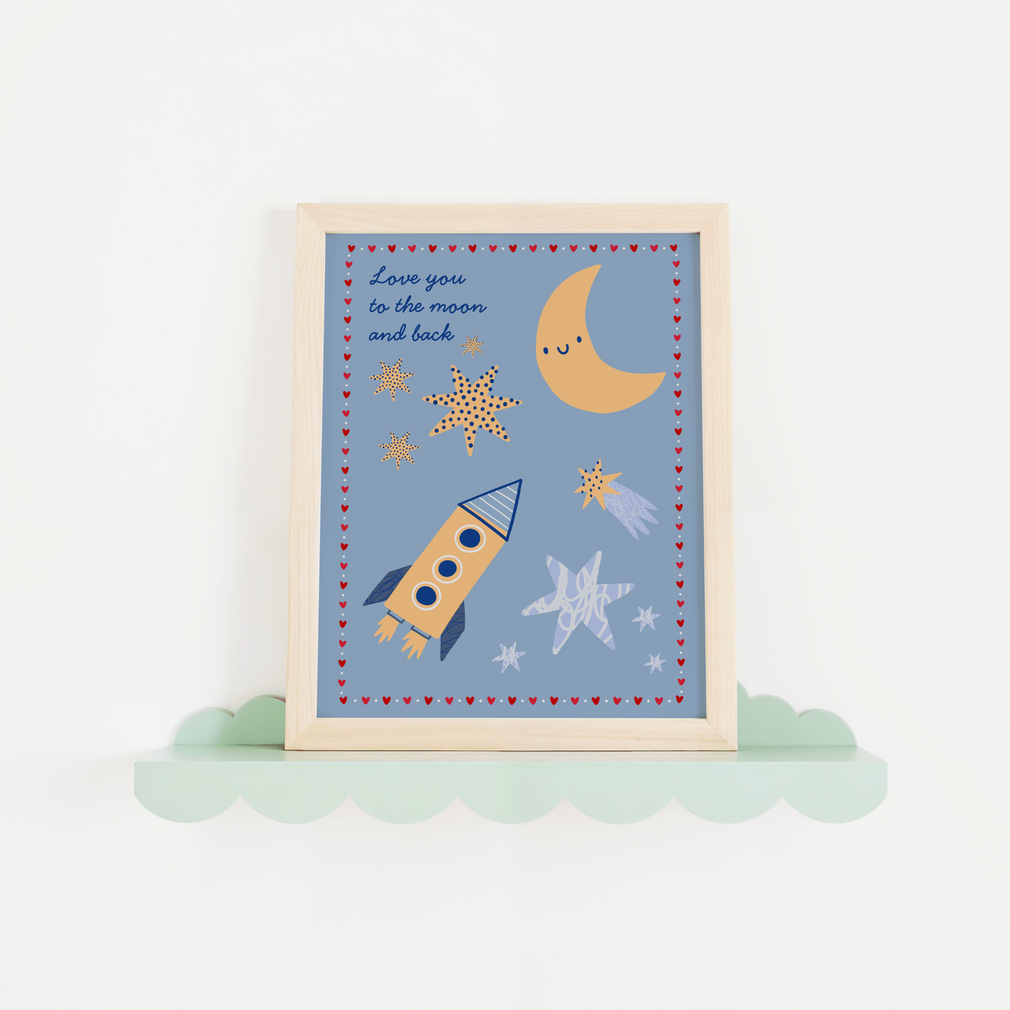 Love You To The Moon And Back Poster Print