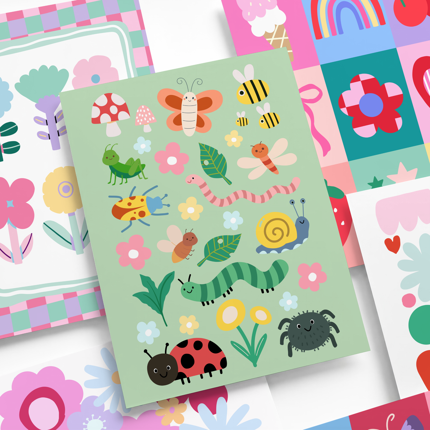 Garden of Bugs Poster Print