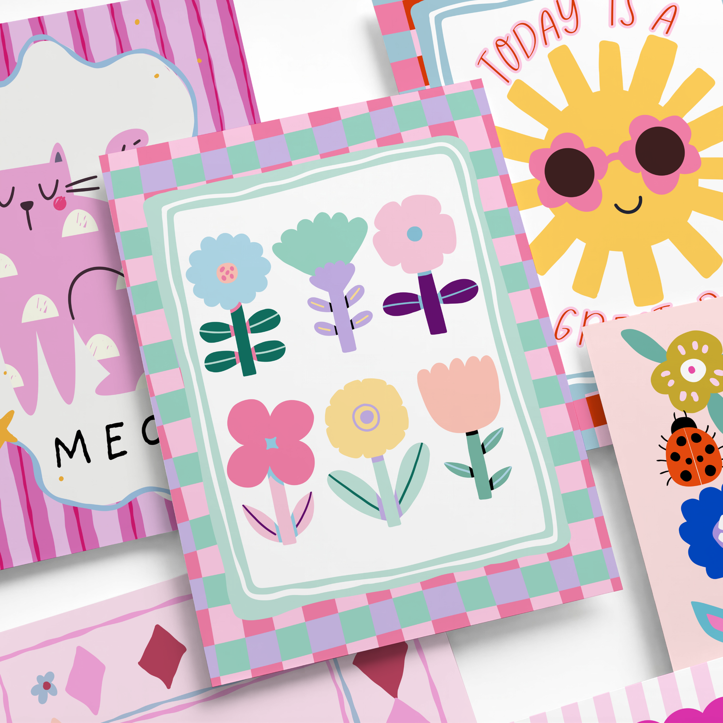 Pastel Flowers Poster Print