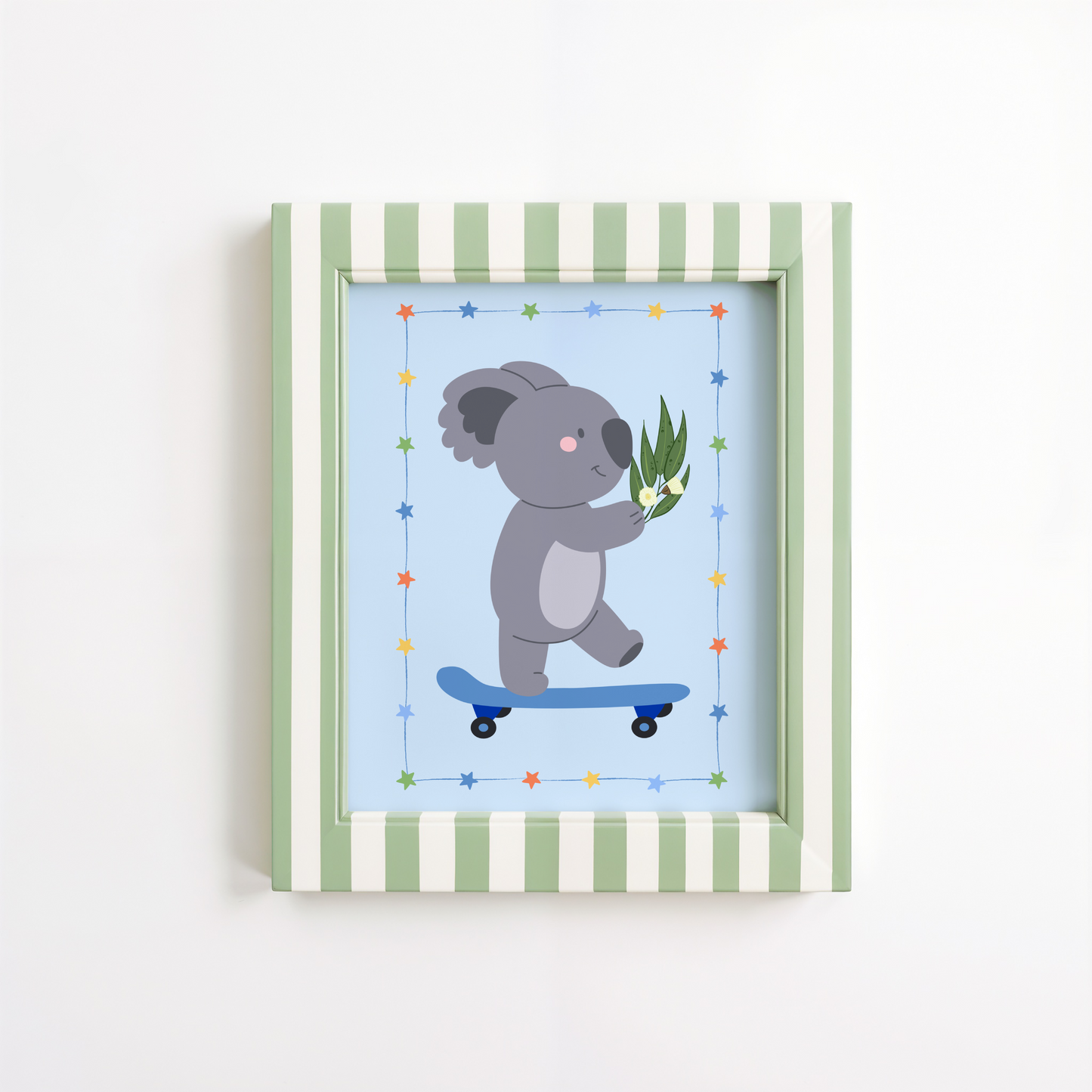 Koala On A Skateboard Poster Print