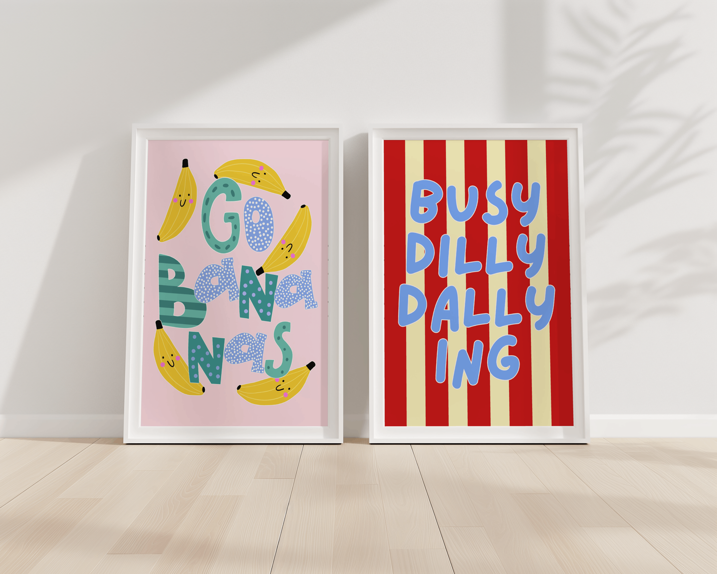 Busy Dilly Dallying Poster Print (Blue)