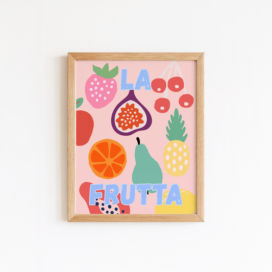 La Frutta Print (Peach Pink)