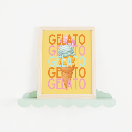 Gelato Typography Print