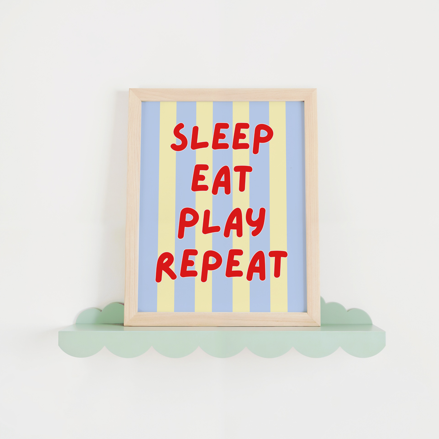 Sleep Eat Play Repeat Poster Print