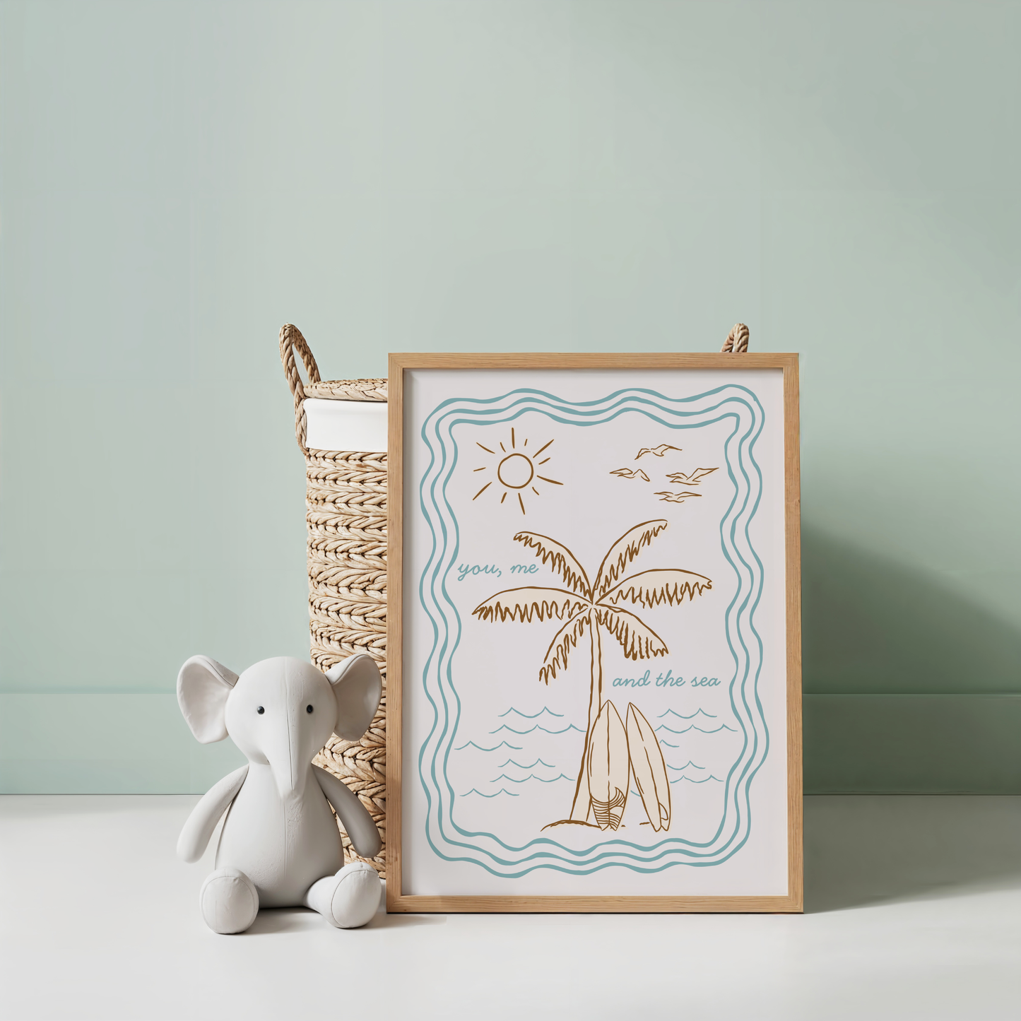 You, Me and the Sea Poster Print