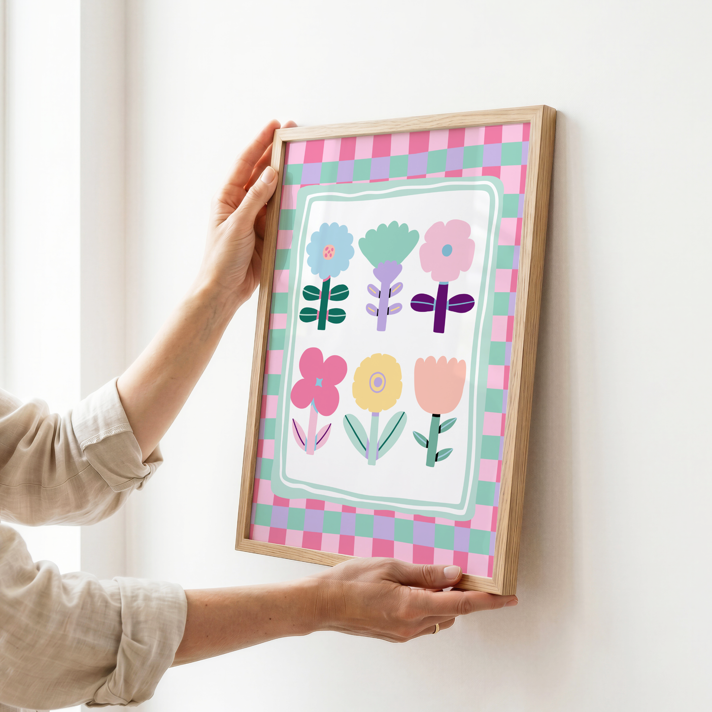 Pastel Flowers Poster Print