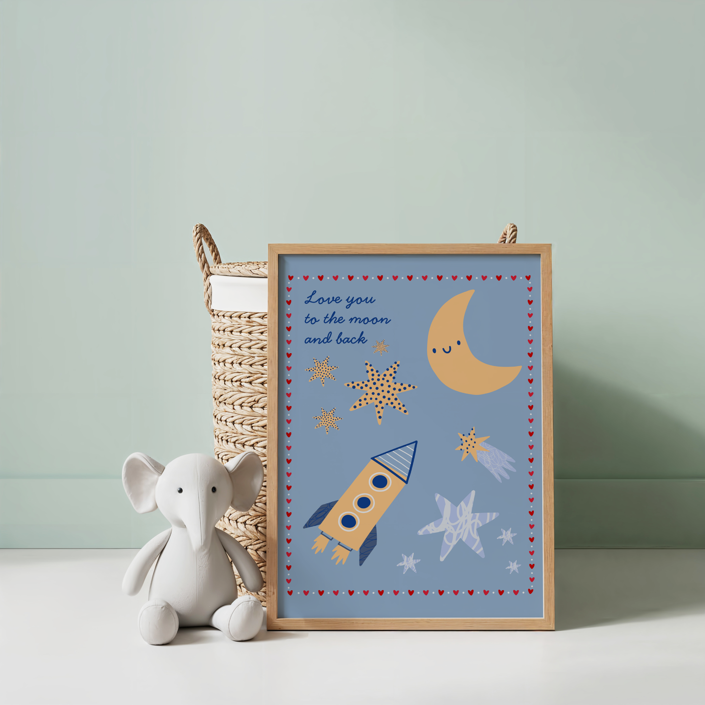Love You To The Moon And Back Poster Print