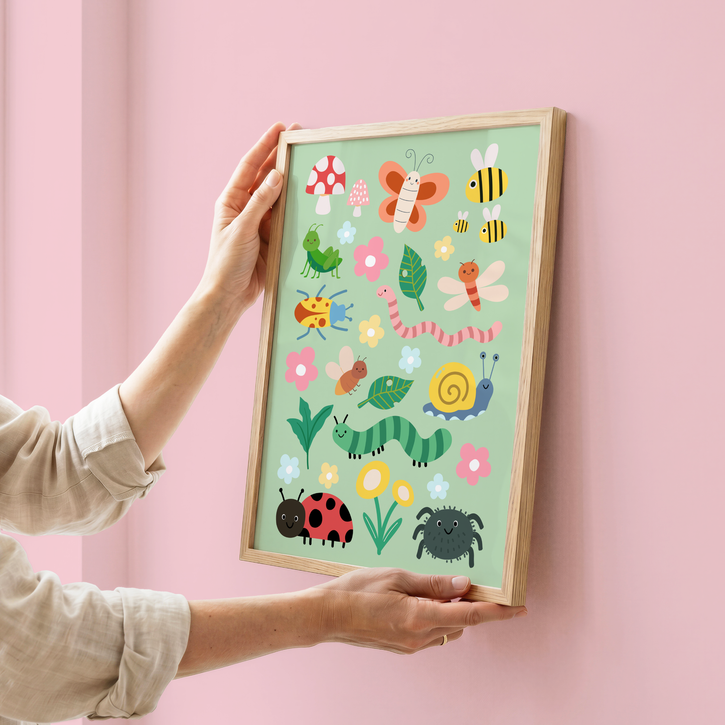 Garden of Bugs Poster Print