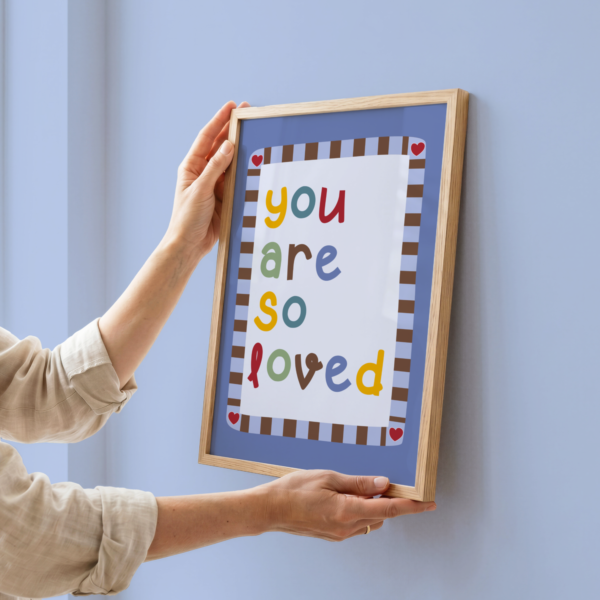 You Are So Loved Poster Print (Blue)