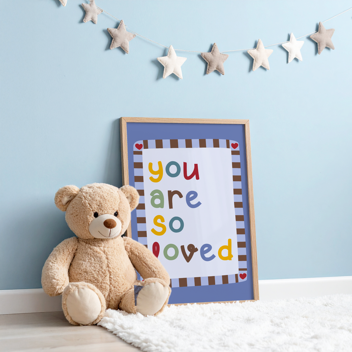 You Are So Loved Poster Print (Blue)