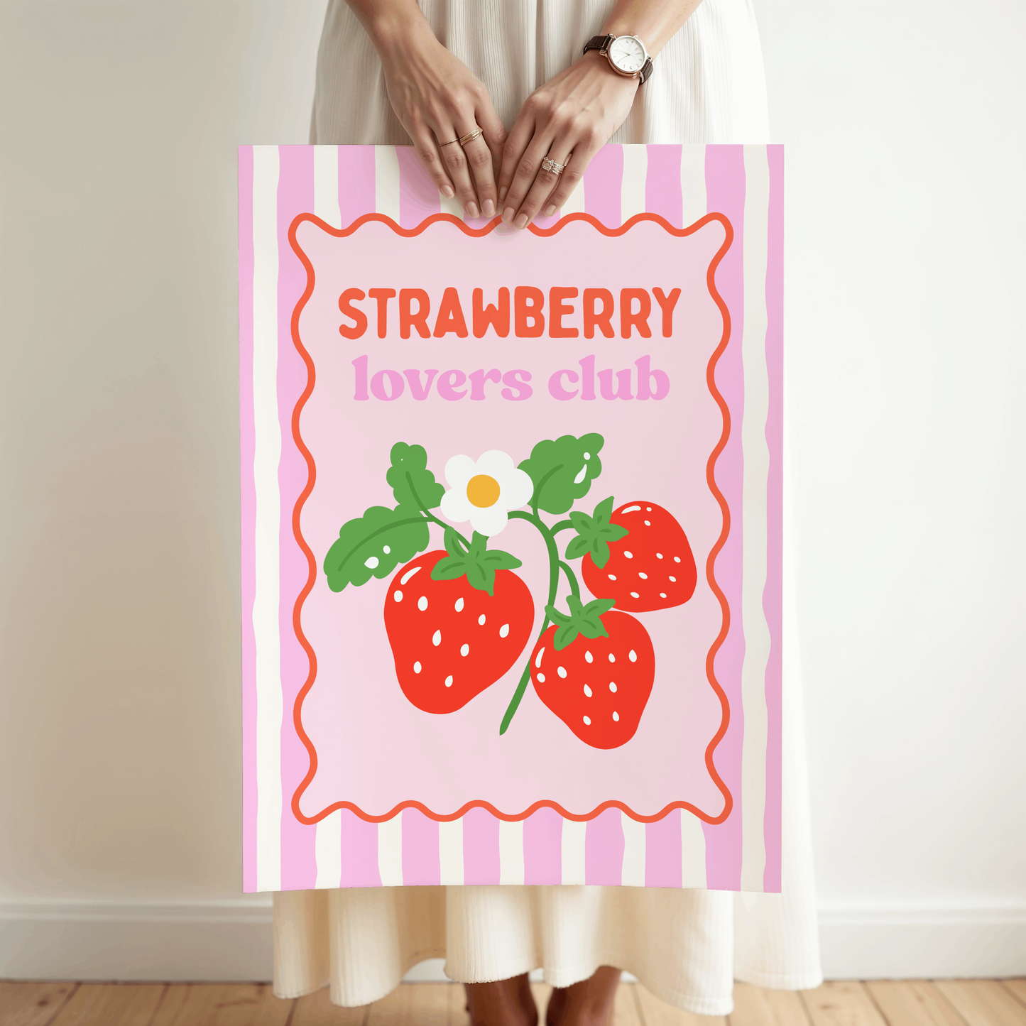 Strawberry Lovers Club Poster Print