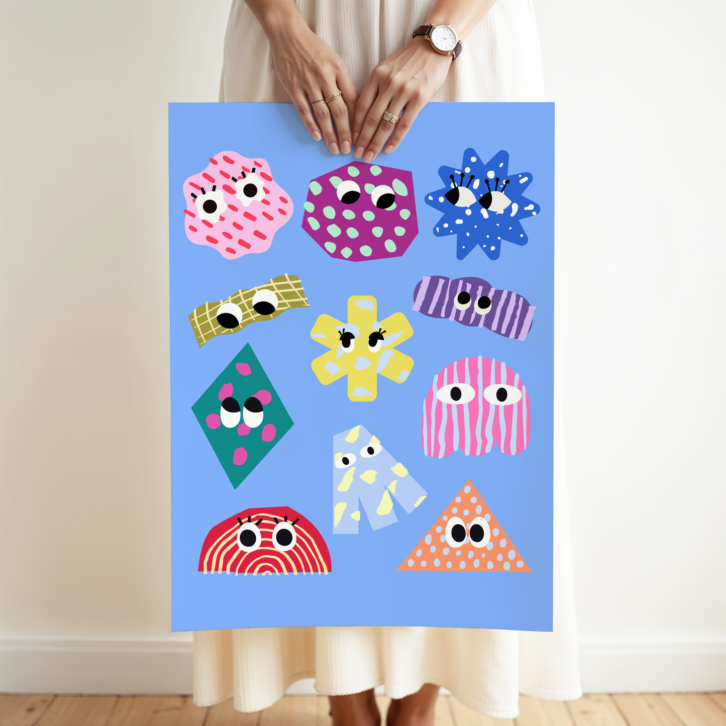 Colourful Abstract Shapes Poster Print