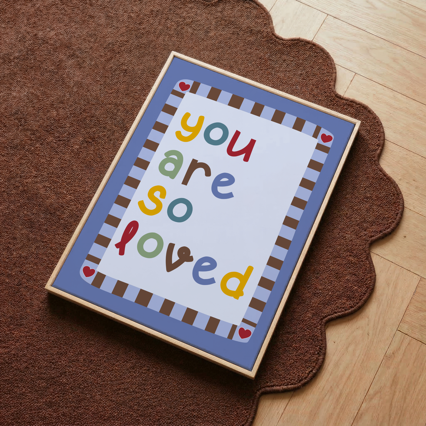 You Are So Loved Poster Print (Blue)