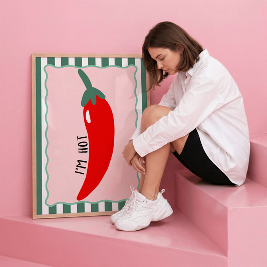 I'm Hot Red Chili Pepper Poster Print