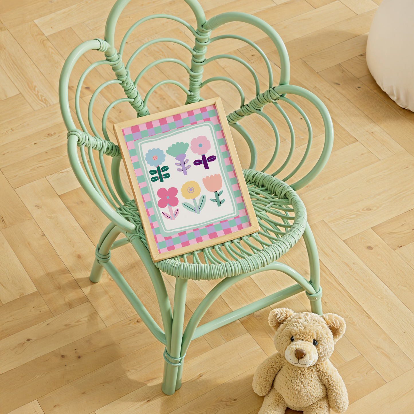 Pastel Flowers Poster Print