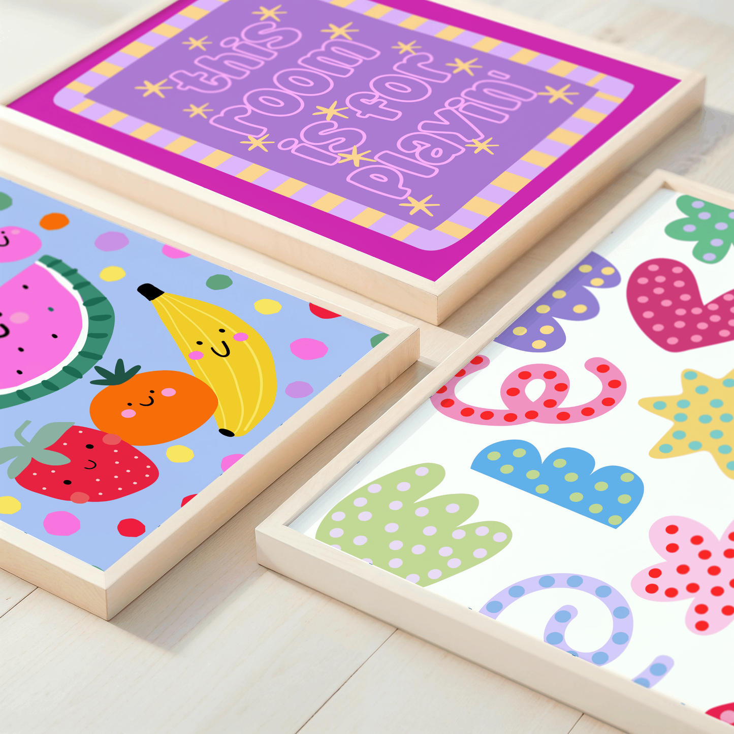 This Room Is For Playin' Poster Print (Pink/Purple)