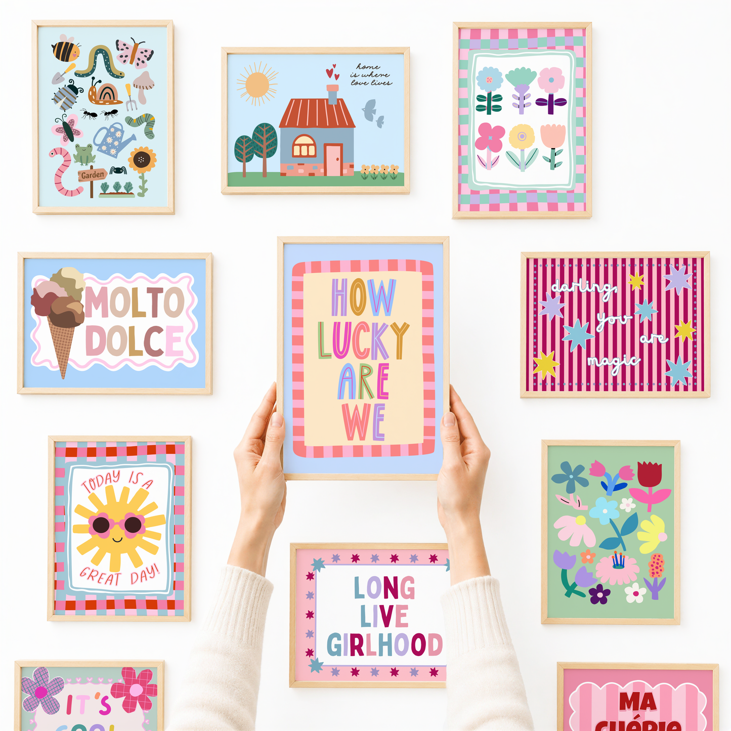 Pastel Flowers Poster Print