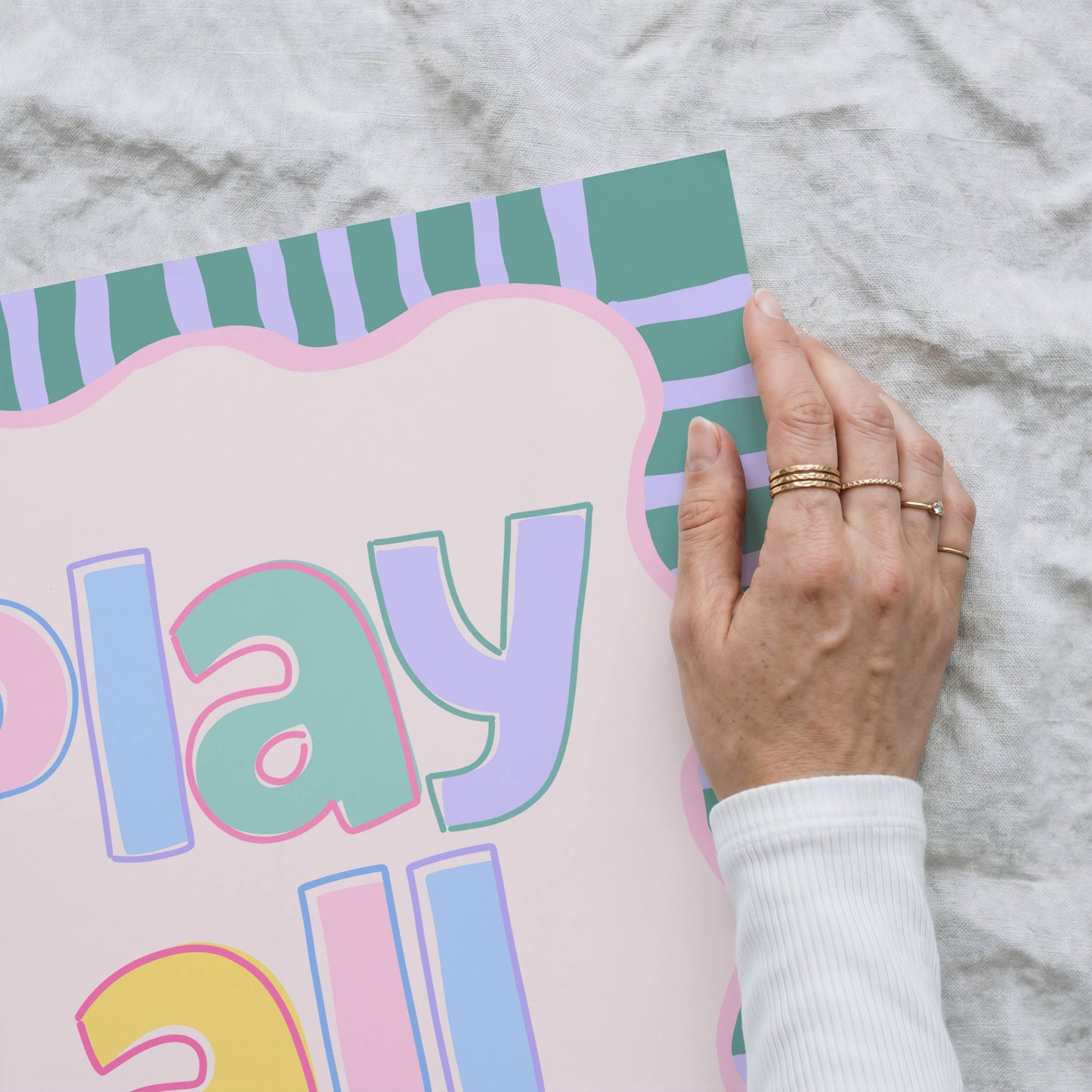 Play All Day Pastel Poster Print