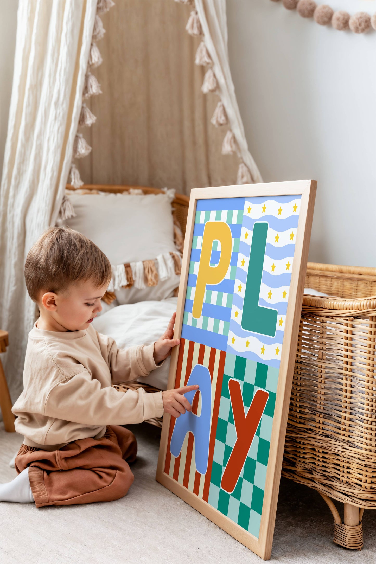 Play Patchwork Poster Print