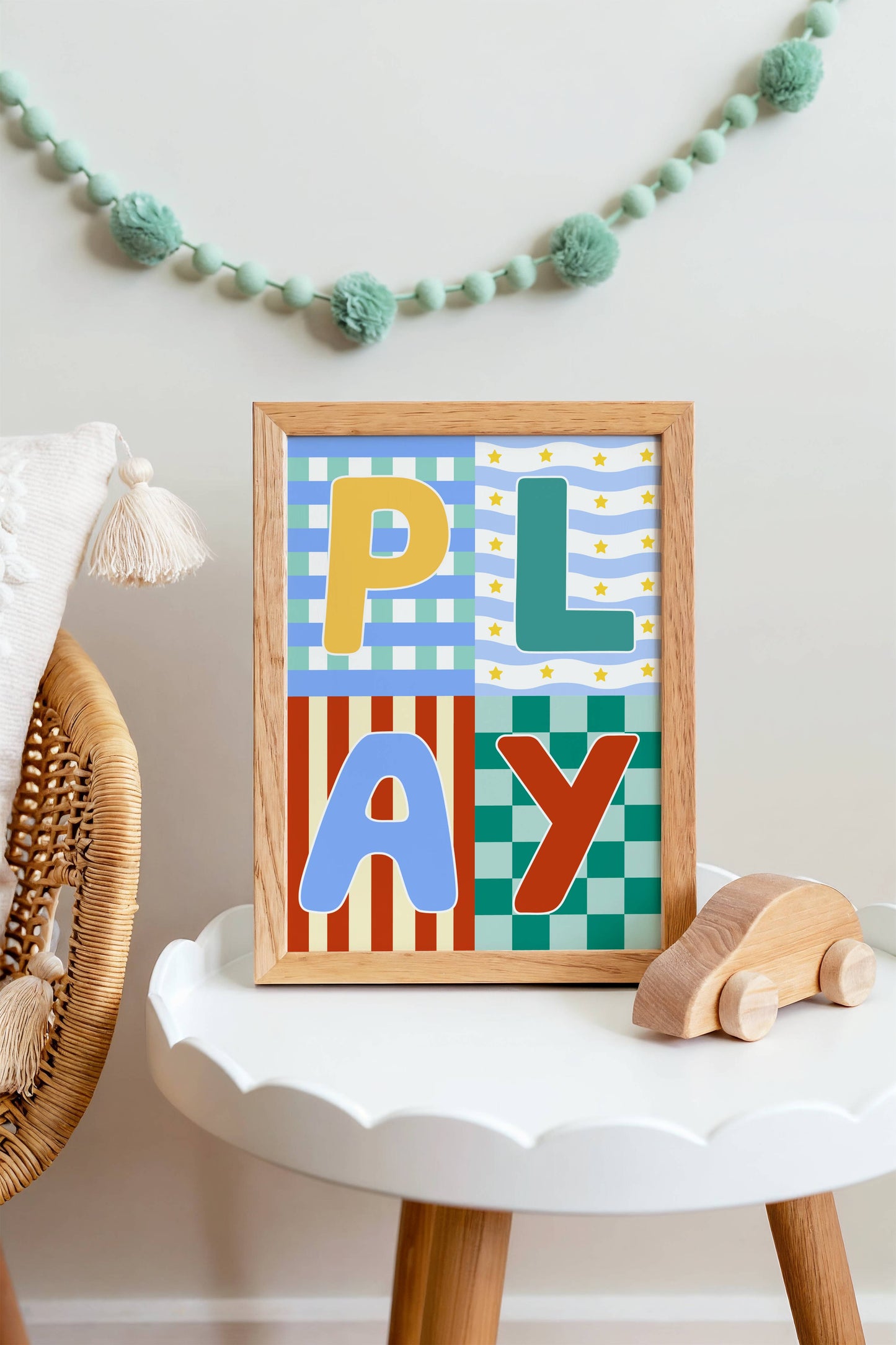 Play Patchwork Poster Print