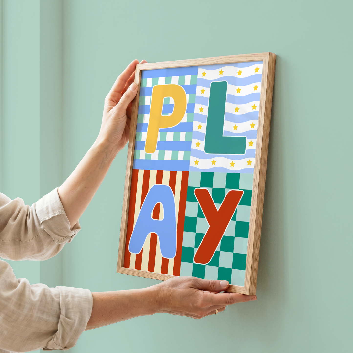 Play Patchwork Poster Print