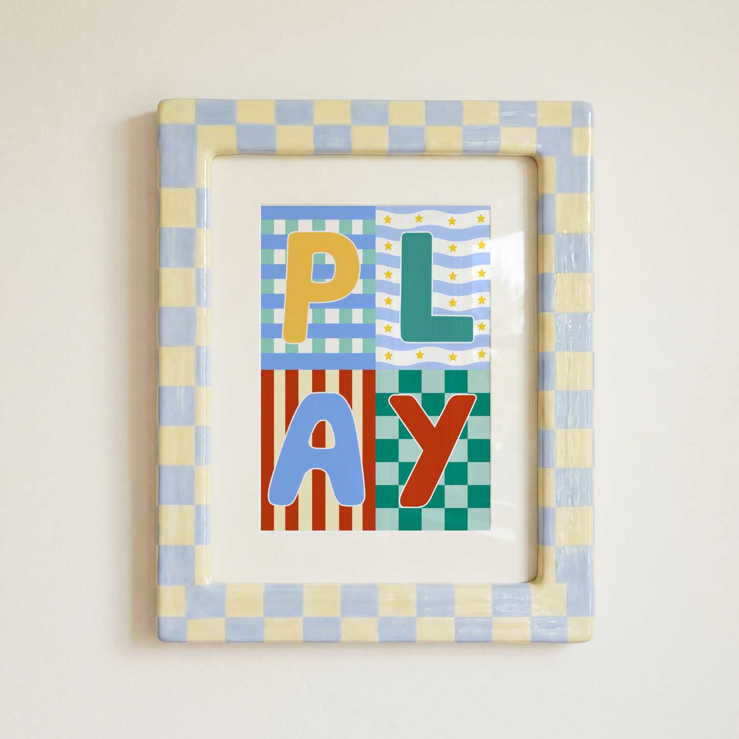 Play Patchwork Poster Print