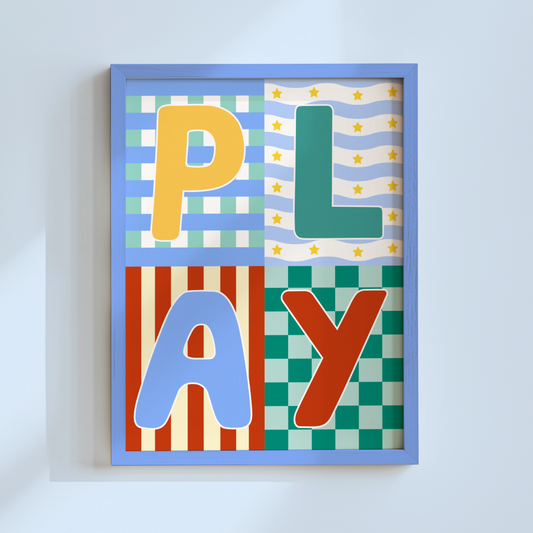 Play Patchwork Poster Print