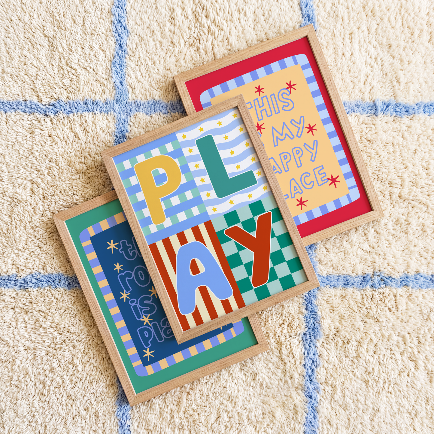 Play Patchwork Poster Print