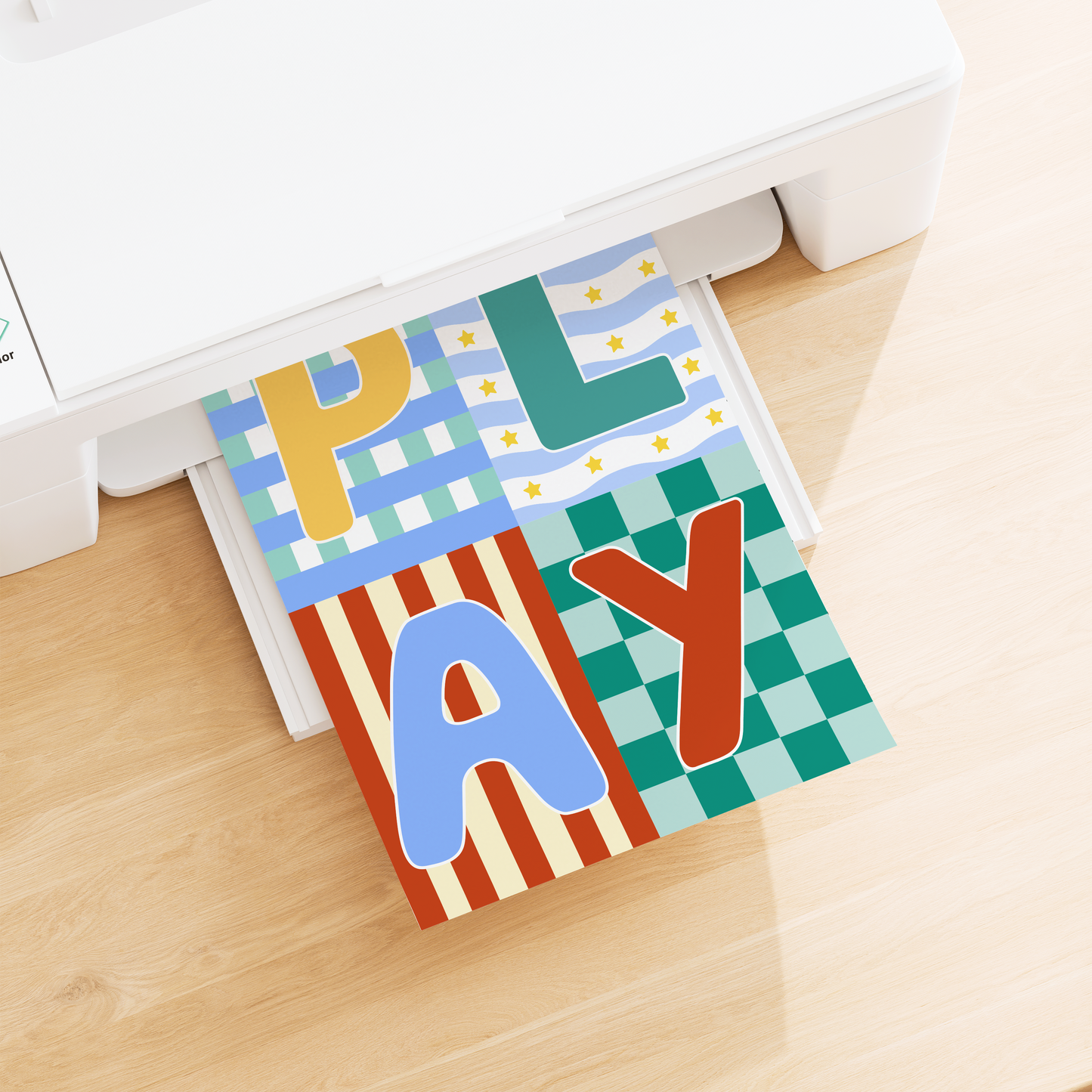 Play Patchwork Poster Print