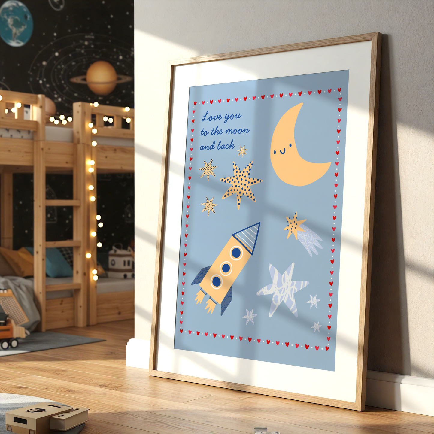 Love You To The Moon And Back Poster Print