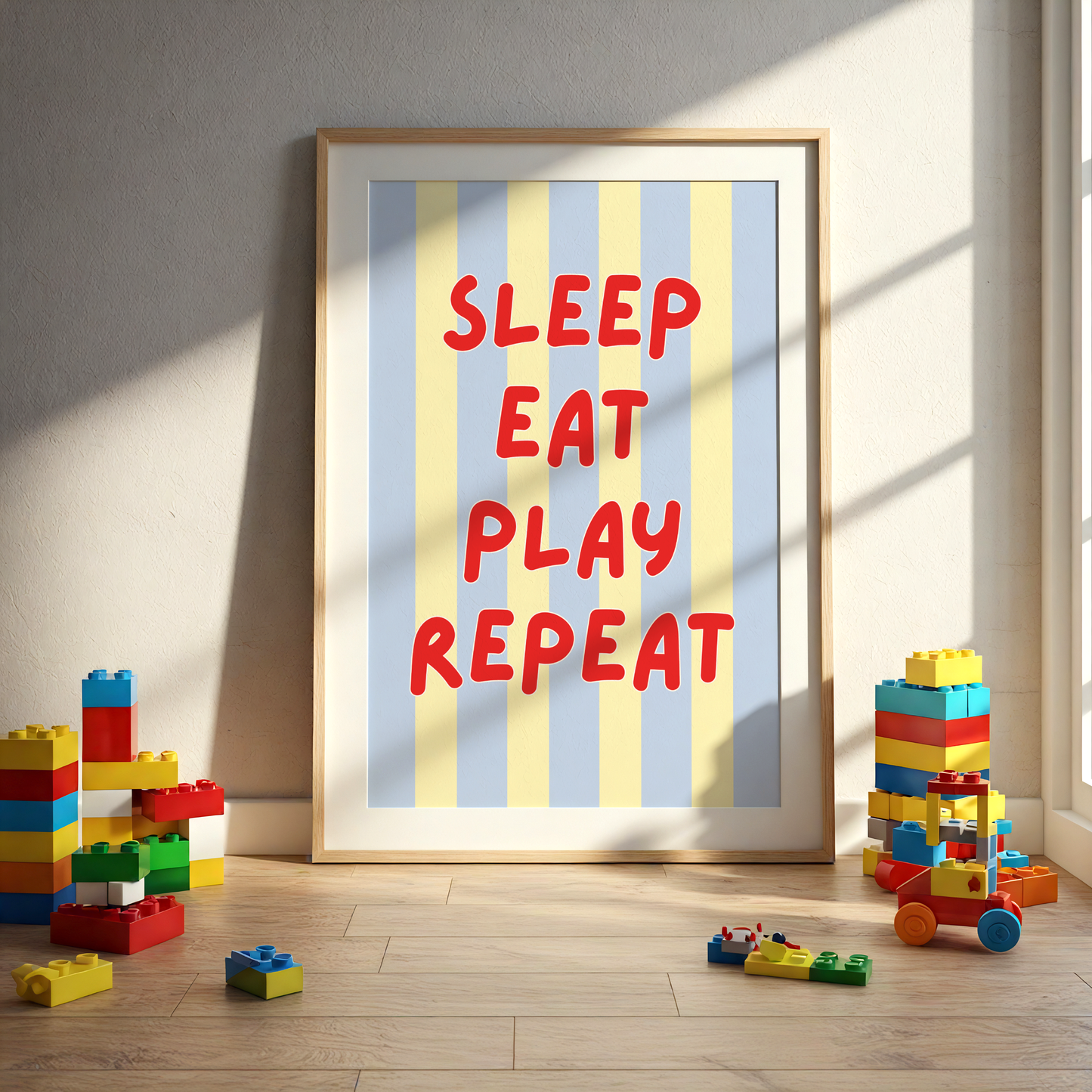Sleep Eat Play Repeat Poster Print