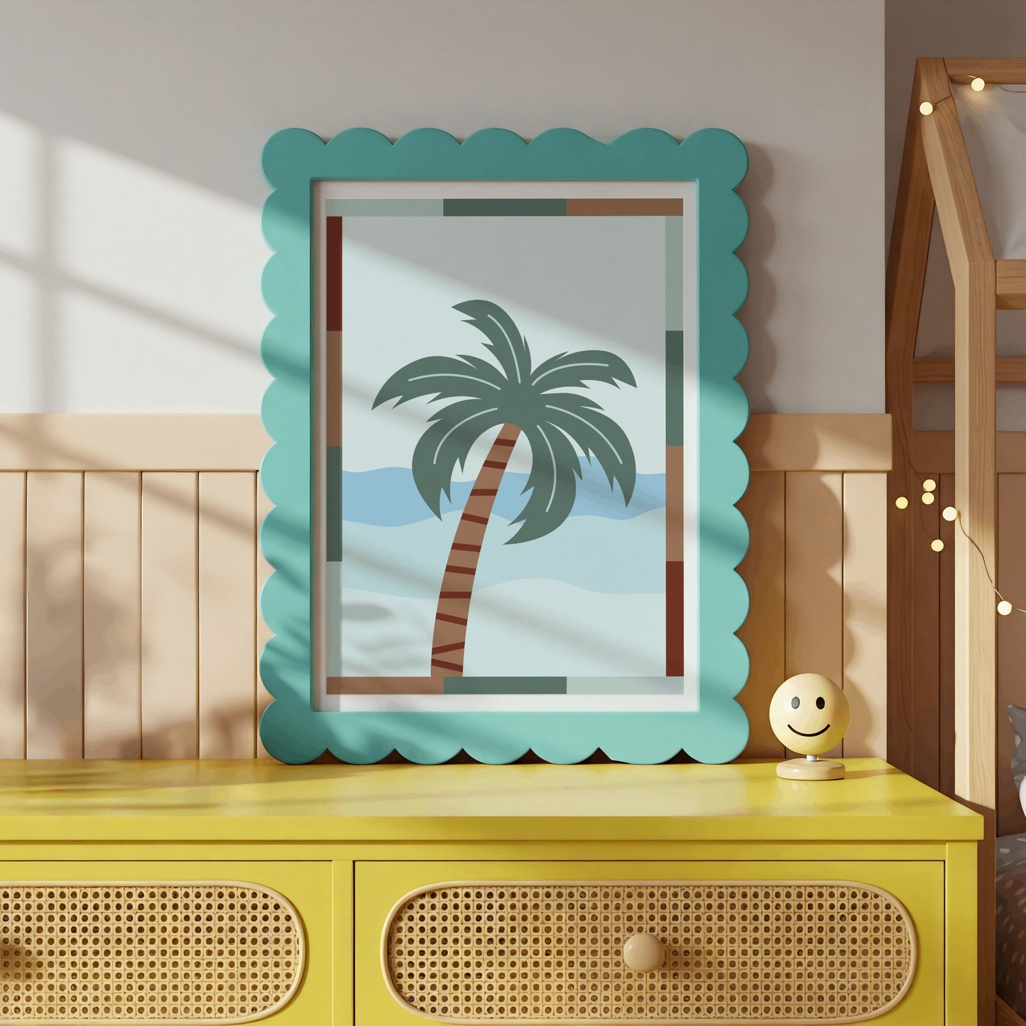 Coastal Palm Tree Poster Print