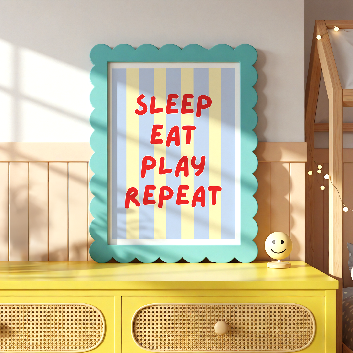 Sleep Eat Play Repeat Poster Print
