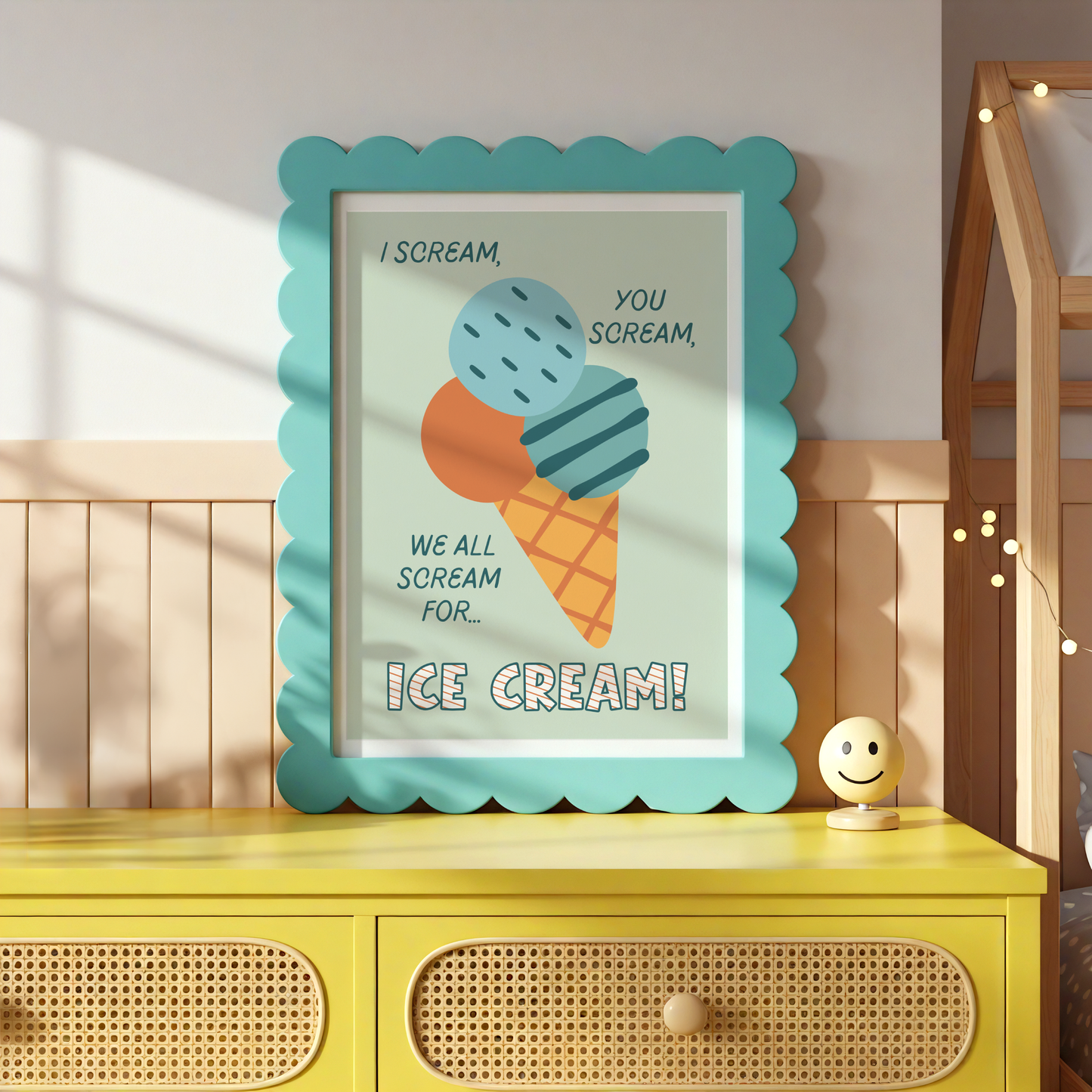 I Scream, You Scream, We All Scream for Icecream Poster Print
