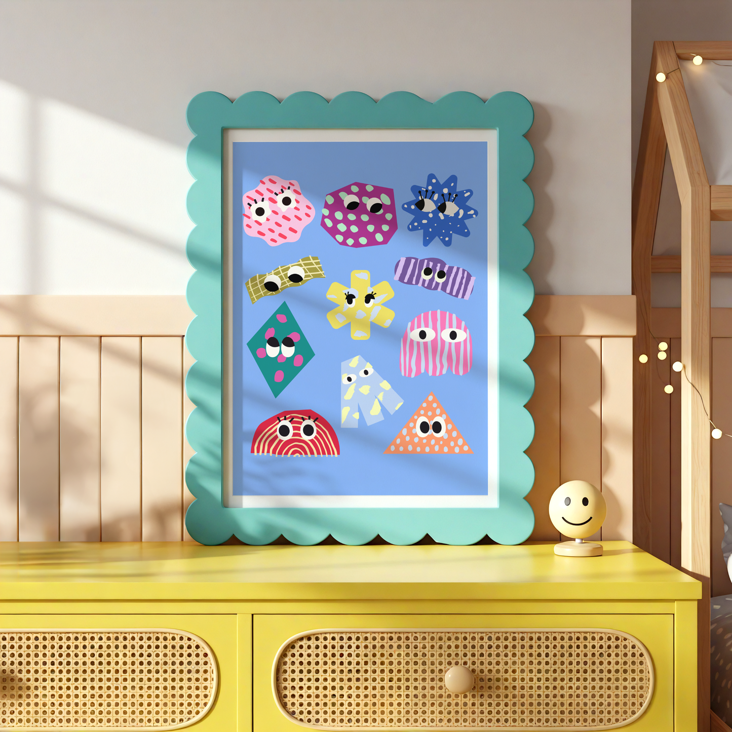 Colourful Abstract Shapes Poster Print