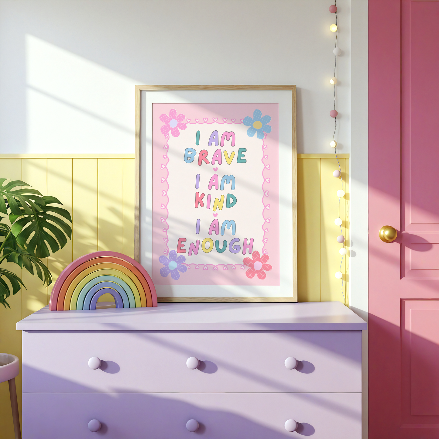 I Am Brave, I Am Kind, I Am Enough Poster Print
